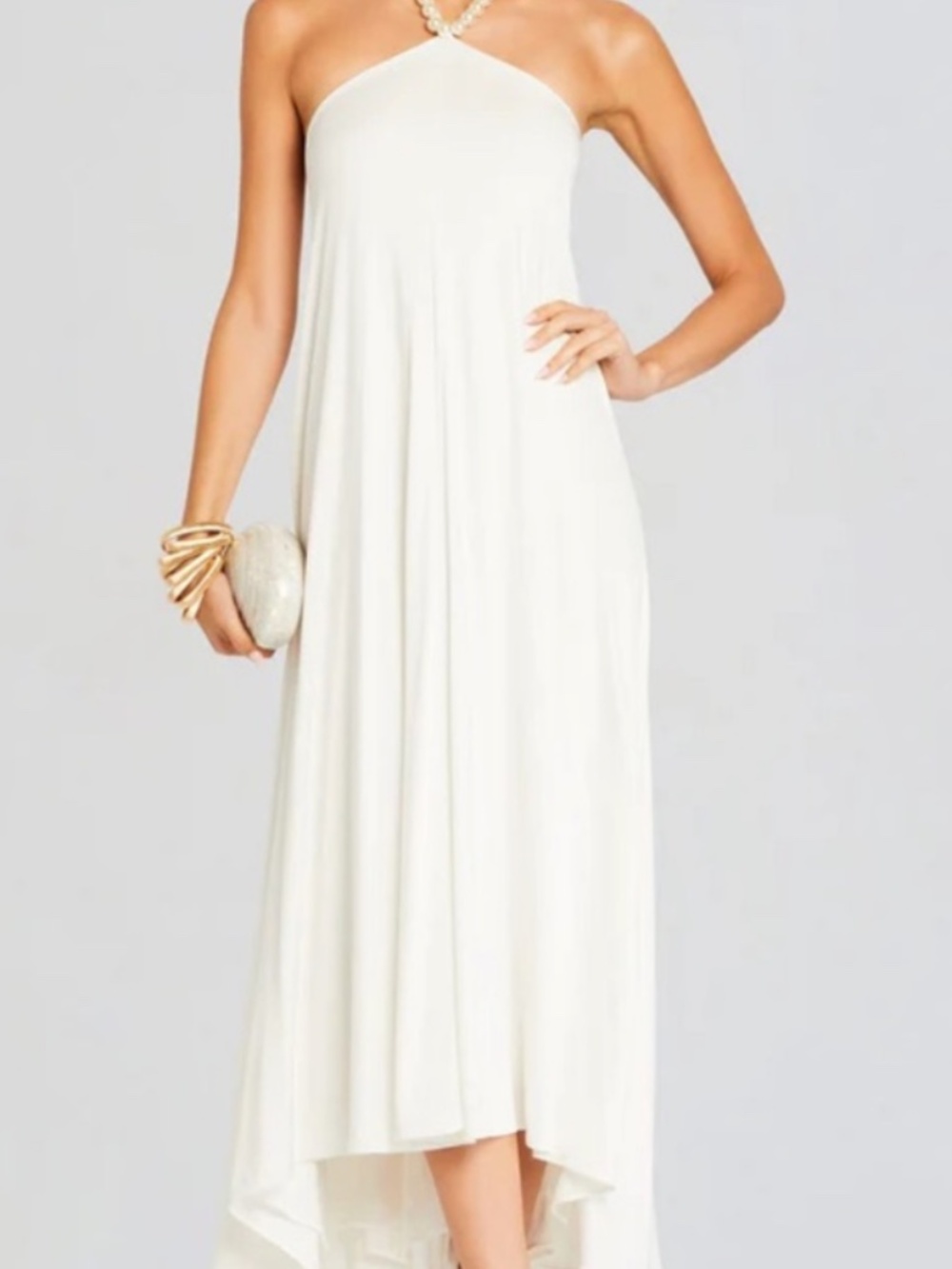 Retrofete Maryam Pearl Embellished Dress